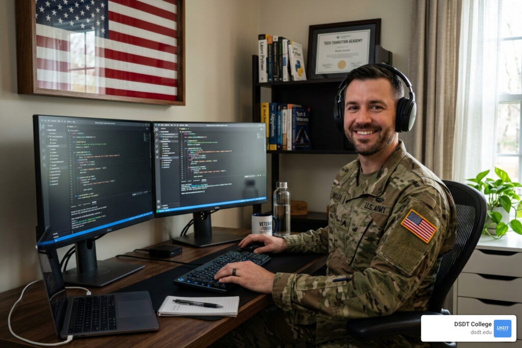 GI Bill software development veteran transitioning to tech career - GI Bill software development